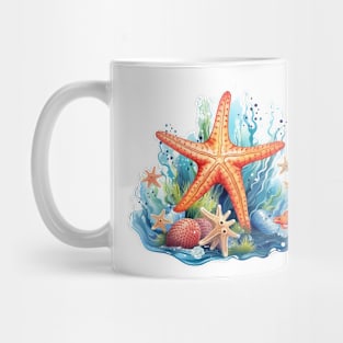 Orange Starfish Mug